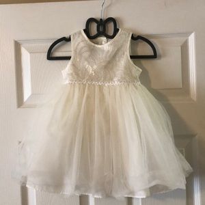 Off white toddler girl tulle dress